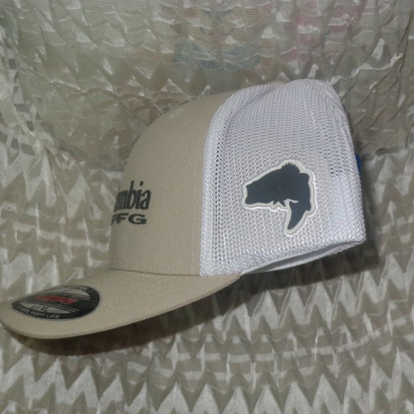 Columbia PFG Mesh Bass Ball Cap FOSSIL L/XL  NWT - Picture 3 of 4